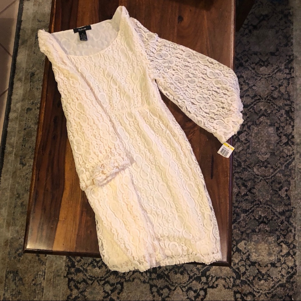 NEW style&co- white lace dress